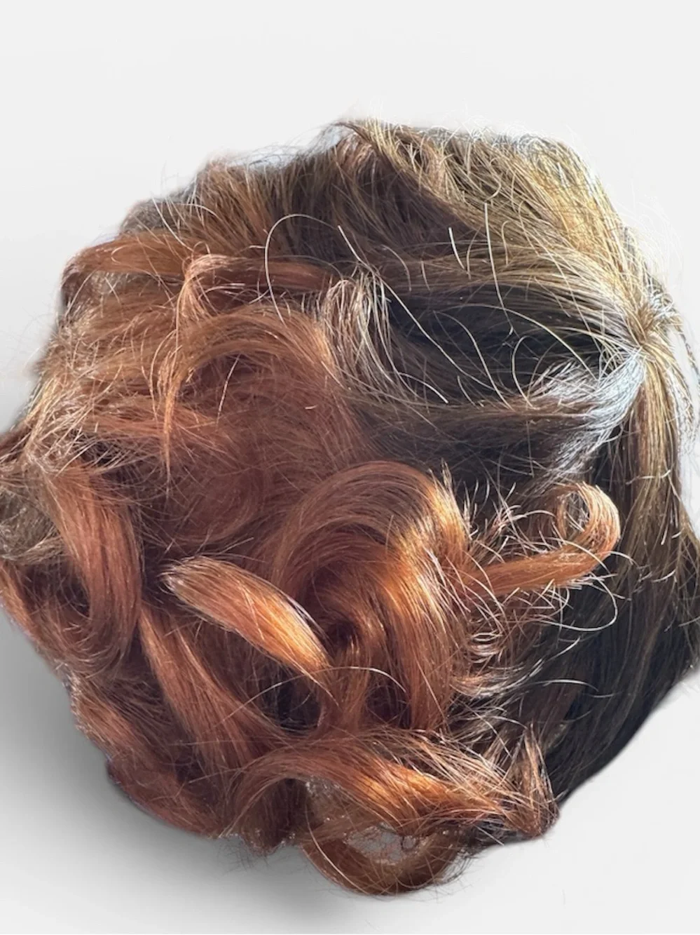 Short Wavy Women's Wig in Brown with Auburn Highlights